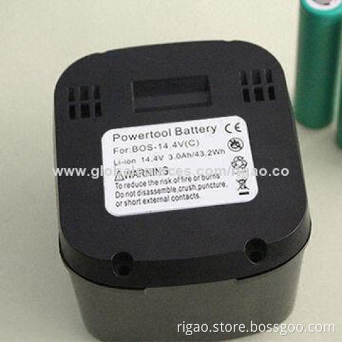 14.4V 3,000mAh Bosch replacement lithium battery for Bosch power tool